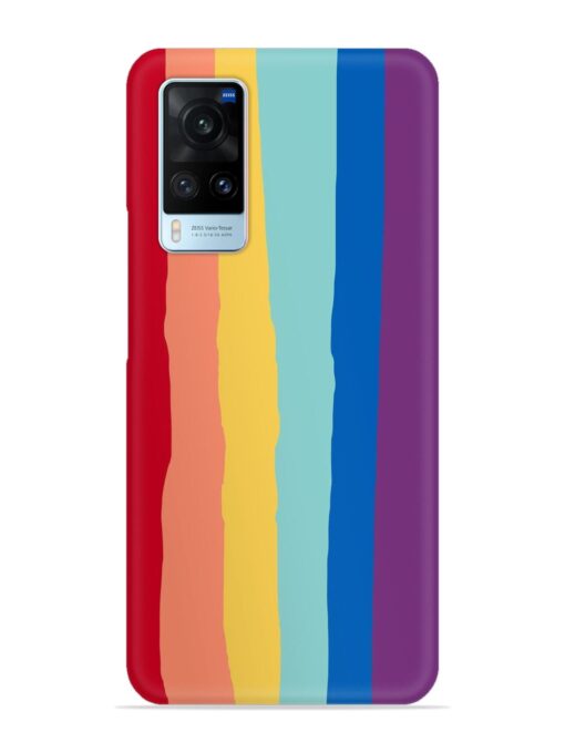 Rainbow Genuine Liquid Snap Case for Vivo X60 Zapvi