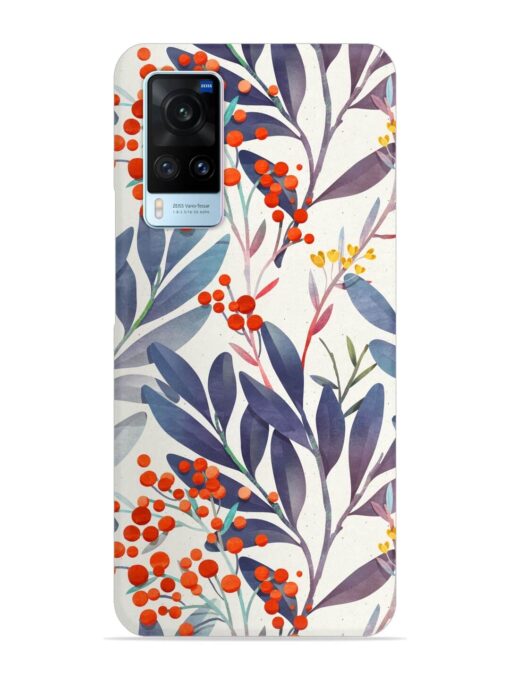 Seamless Floral Pattern Snap Case for Vivo X60 Zapvi