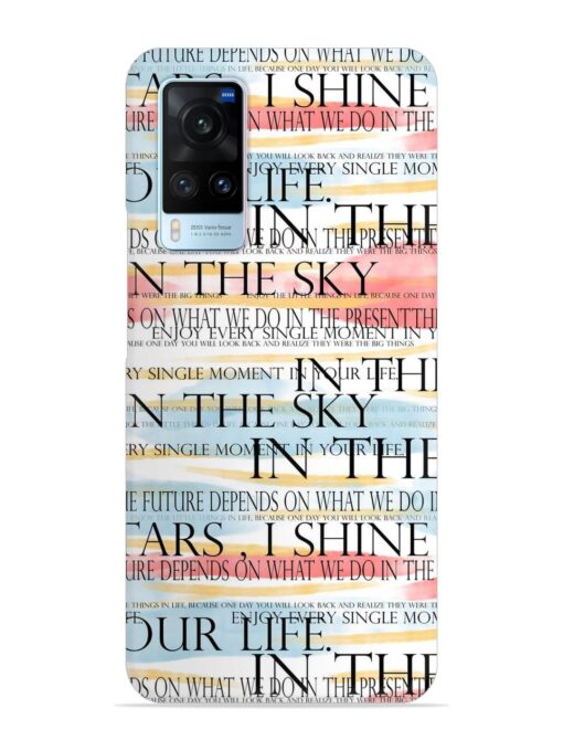 Seamless Slogans Pattern Snap Case for Vivo X60 Zapvi