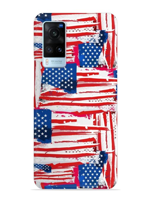 Usa Flag Seamless Snap Case for Vivo X60 Zapvi