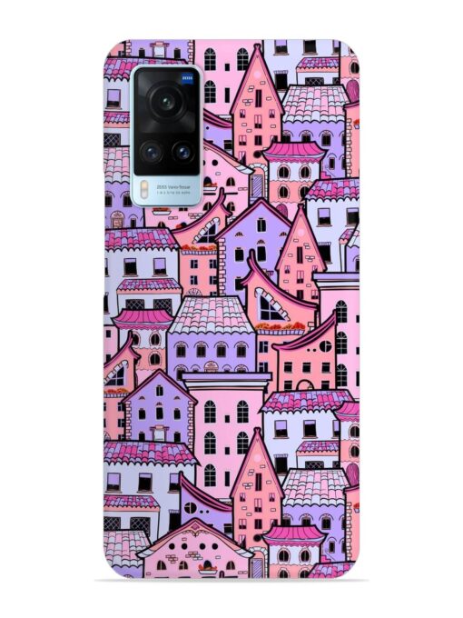 Seamless Pattern Houses Snap Case for Vivo X60