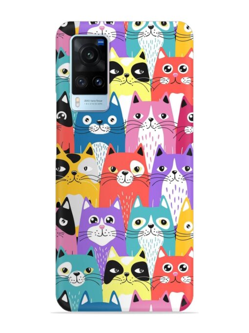 Funny Cartoon Cats Snap Case for Vivo X60