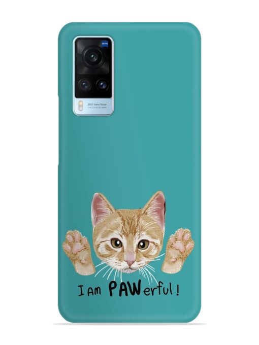 Typography Slogan Cat Snap Case for Vivo X60 Zapvi