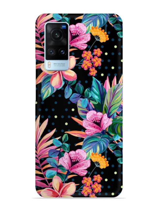 Seamless Floral Pattern Snap Case for Vivo X60