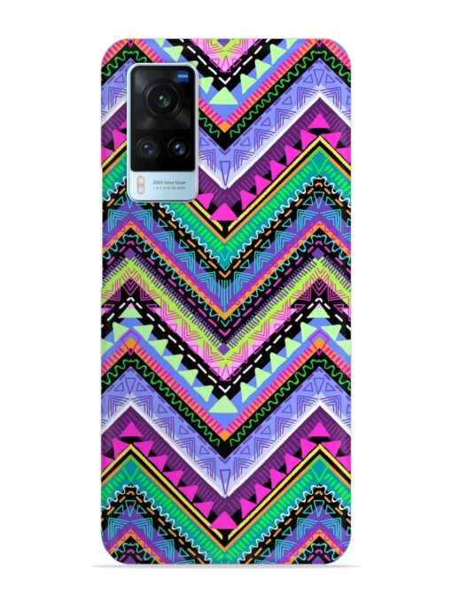 Tribal Aztec Print Snap Case for Vivo X60 Zapvi