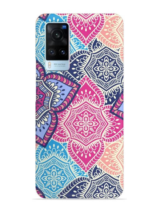 Ethnic Floral Seamless Snap Case for Vivo X60