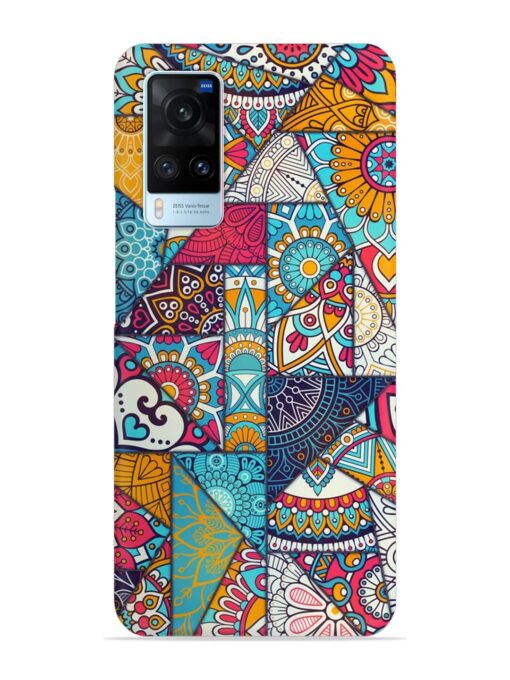 Patchwork Pattern Vintage Snap Case for Vivo X60 Zapvi