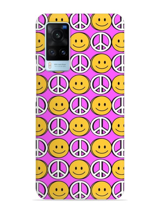 Smiley Face Peace Snap Case for Vivo X60 Zapvi