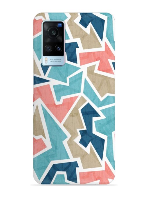 Vintage Geometric Triangle Snap Case for Vivo X60 Zapvi