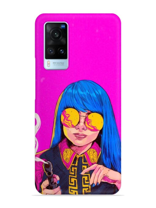 Aesthetic Anime Girl Snap Case for Vivo X60 Zapvi