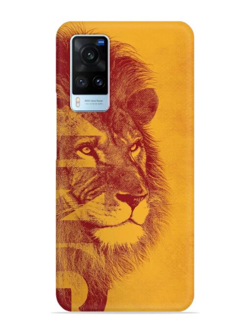 Gold Lion Crown Art Snap Case for Vivo X60