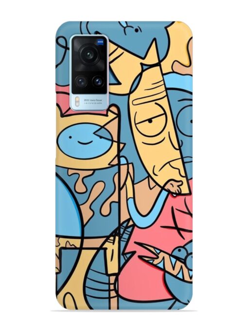 Silly Face Doodle Snap Case for Vivo X60 Zapvi