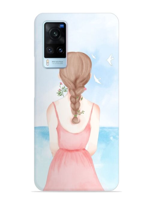 Watercolor Girl Vector Snap Case for Vivo X60 Zapvi