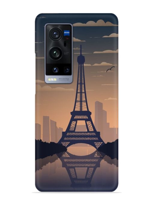 France Paris Eiffel Tower Gradient Snap Case for Vivo X60 Pro Plus Zapvi