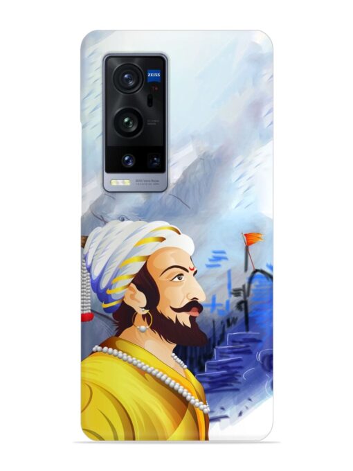 Shivaji Maharaj Color Paint Art Snap Case for Vivo X60 Pro Plus