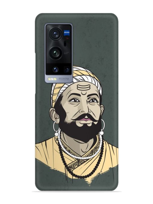 Shivaji Maharaj Vector Art Snap Case for Vivo X60 Pro Plus