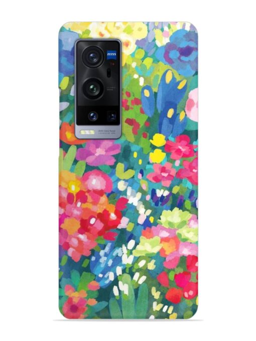 Watercolor Flower Art Snap Case for Vivo X60 Pro Plus