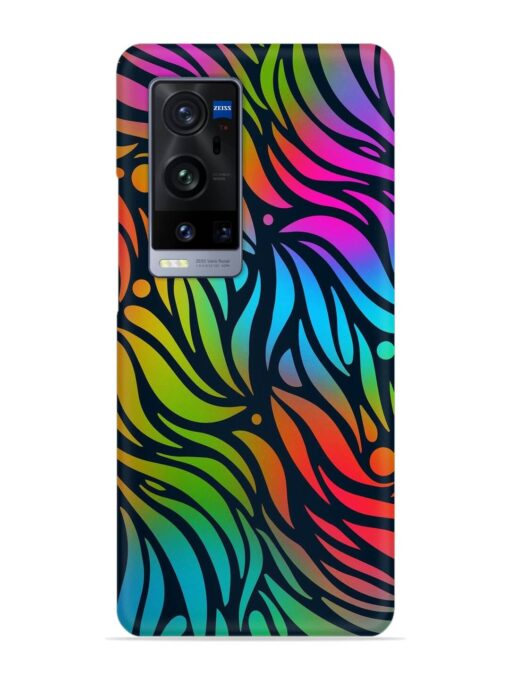 Abstract Leaf Design Snap Case for Vivo X60 Pro Plus