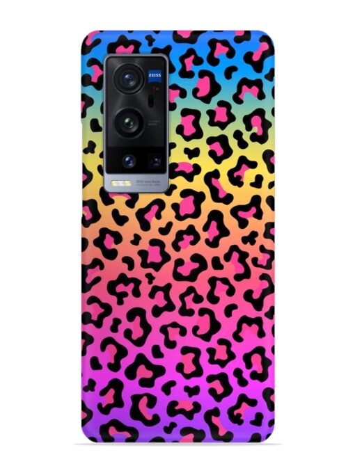 Neon Rainbow Colored Snap Case for Vivo X60 Pro Plus Zapvi