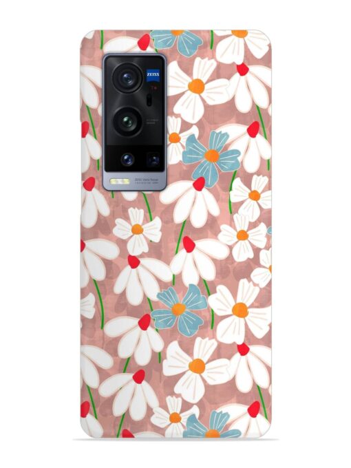 Abstract Petal Flowers Snap Case for Vivo X60 Pro Plus