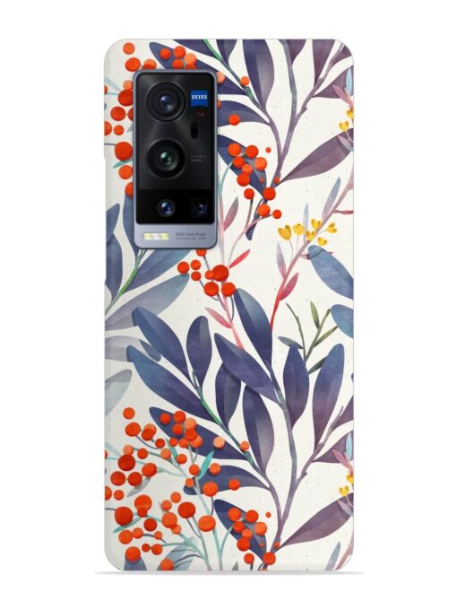 Seamless Floral Pattern Snap Case for Vivo X60 Pro Plus