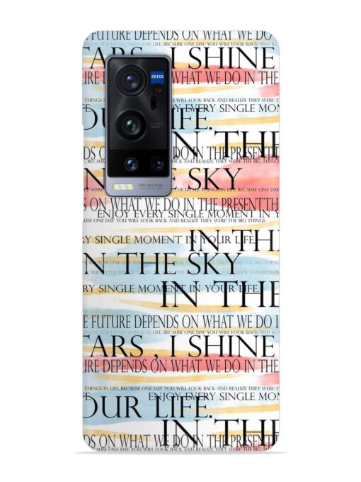 Seamless Slogans Pattern Snap Case for Vivo X60 Pro Plus