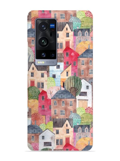 Abstract Seamless Pattern Snap Case for Vivo X60 Pro Plus