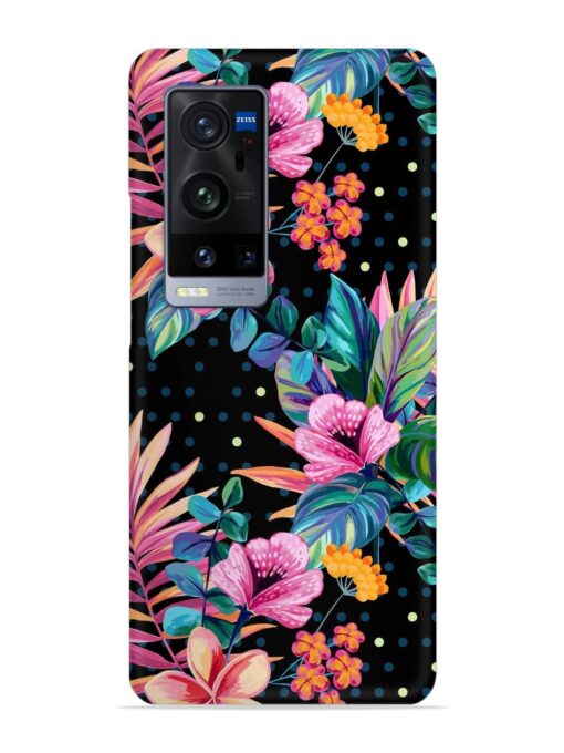 Seamless Floral Pattern Snap Case for Vivo X60 Pro Plus