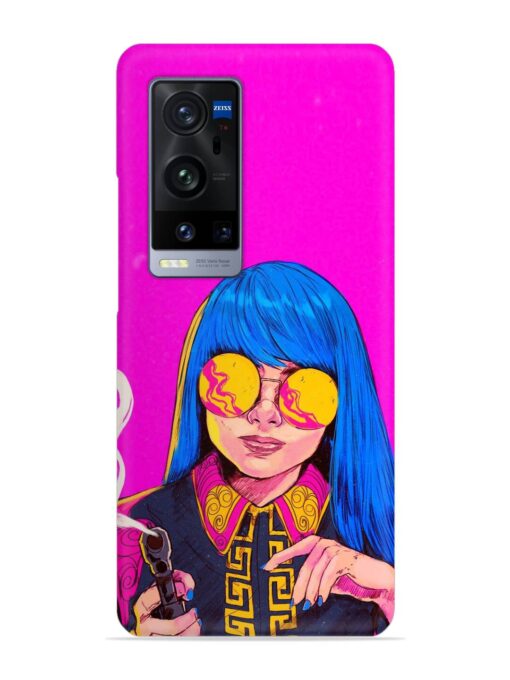 Aesthetic Anime Girl Snap Case for Vivo X60 Pro Plus Zapvi