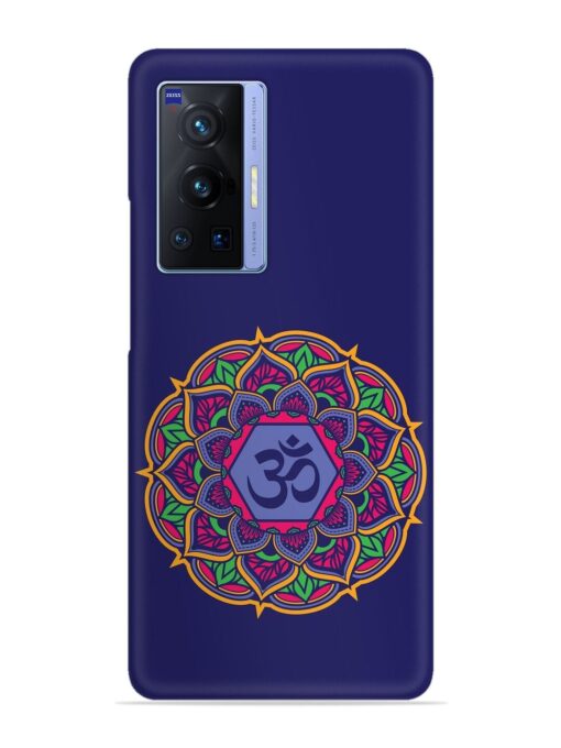 Om Mandala Art Blue Snap Case for Vivo X70 Pro (5G) Zapvi