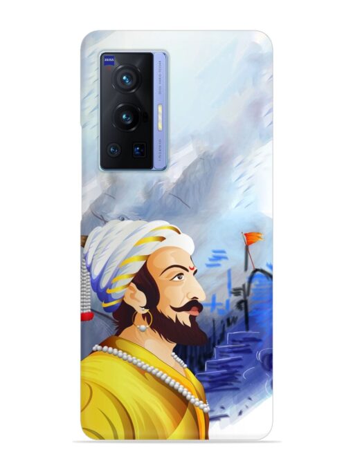 Shivaji Maharaj Color Paint Art Snap Case for Vivo X70 Pro (5G) Zapvi