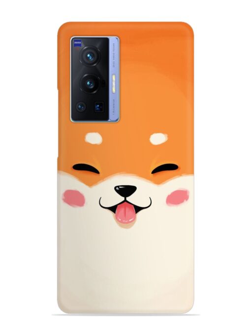 Cute Dog Face Vector Snap Case for Vivo X70 Pro (5G) Zapvi