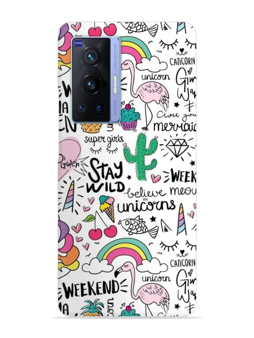 Unicorn Ice Cream Snap Case for Vivo X70 Pro (5G) Zapvi