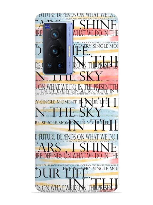 Seamless Slogans Pattern Snap Case for Vivo X70 Pro (5G) Zapvi