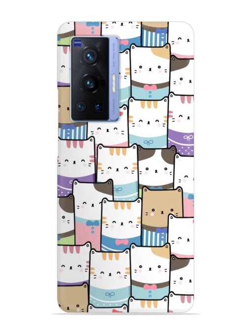 Cute Adorable Cat Snap Case for Vivo X70 Pro (5G)