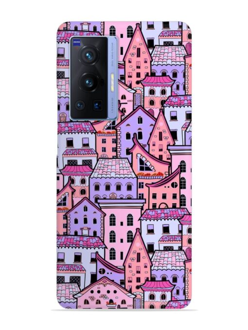 Seamless Pattern Houses Snap Case for Vivo X70 Pro (5G) Zapvi