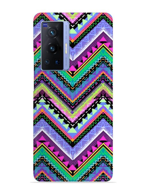 Tribal Aztec Print Snap Case for Vivo X70 Pro (5G) Zapvi