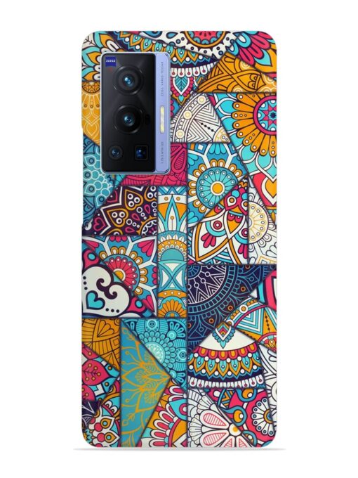 Patchwork Pattern Vintage Snap Case for Vivo X70 Pro (5G) Zapvi