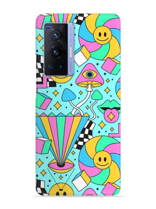 Trippy Rainbow 60S Snap Case for Vivo X70 Pro (5G) Zapvi