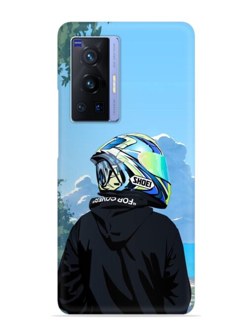 Rider With Helmet Snap Case for Vivo X70 Pro (5G) Zapvi