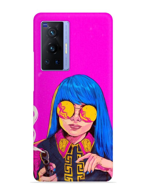 Aesthetic Anime Girl Snap Case for Vivo X70 Pro (5G) Zapvi