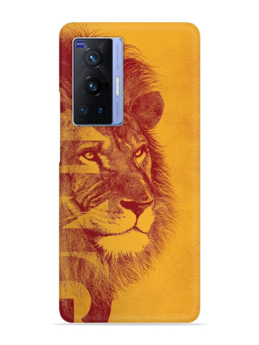 Gold Lion Crown Art Snap Case for Vivo X70 Pro (5G) Zapvi