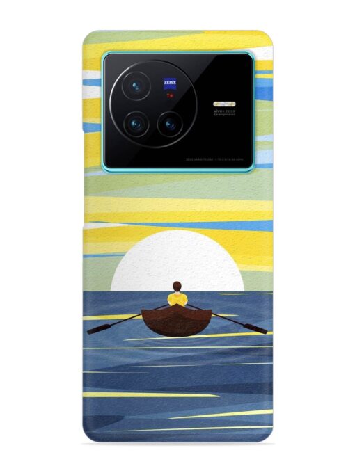 Rowing Person Ferry Paddle Snap Case for Vivo X80