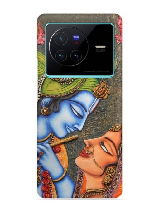 Lord Radha Krishna Flute Art Snap Case for Vivo X80 Zapvi