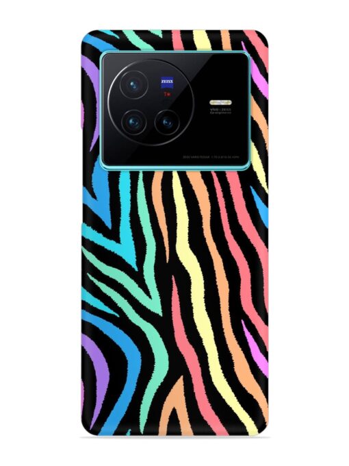 Colorful Abstract Zebra Snap Case for Vivo X80