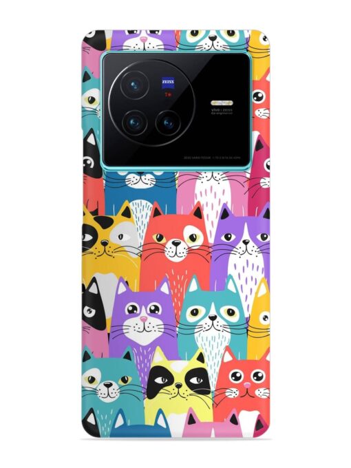 Funny Cartoon Cats Snap Case for Vivo X80