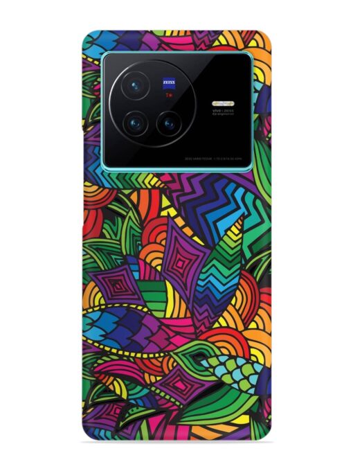 Abstract Multicolor Seamless Snap Case for Vivo X80 Zapvi