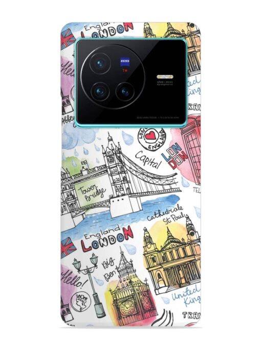 Vector London Landmark Snap Case for Vivo X80 Zapvi