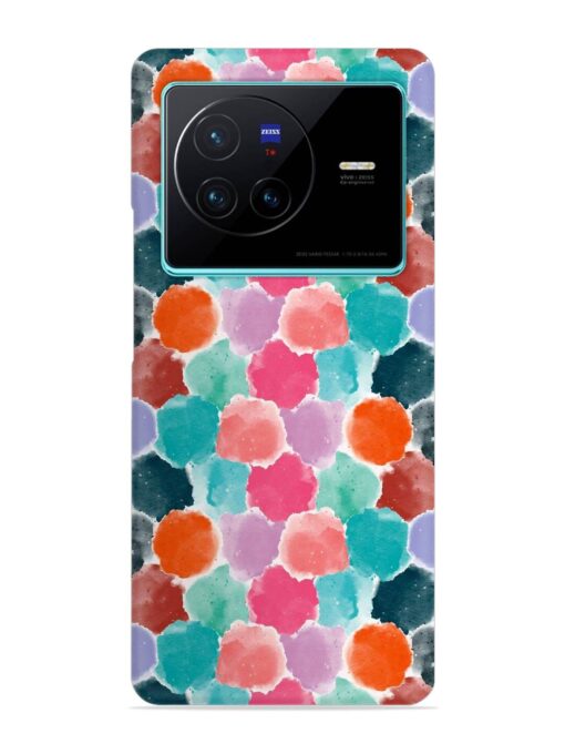 Colorful Seamless Pattern Snap Case for Vivo X80 Zapvi