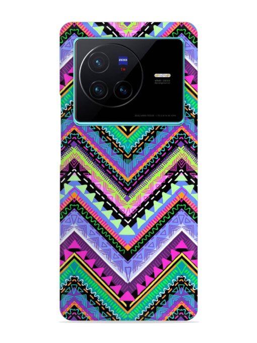 Tribal Aztec Print Snap Case for Vivo X80 Zapvi